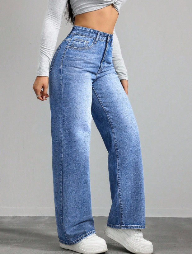 NIEBIESKIE SPODNIE JEANS