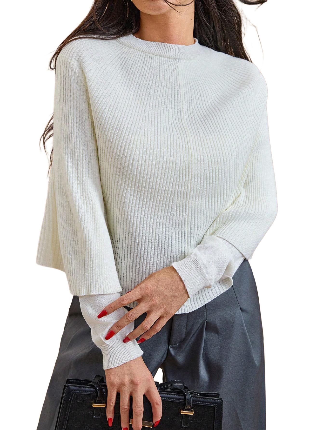 SWETER BIAŁY KLASYCZNY 