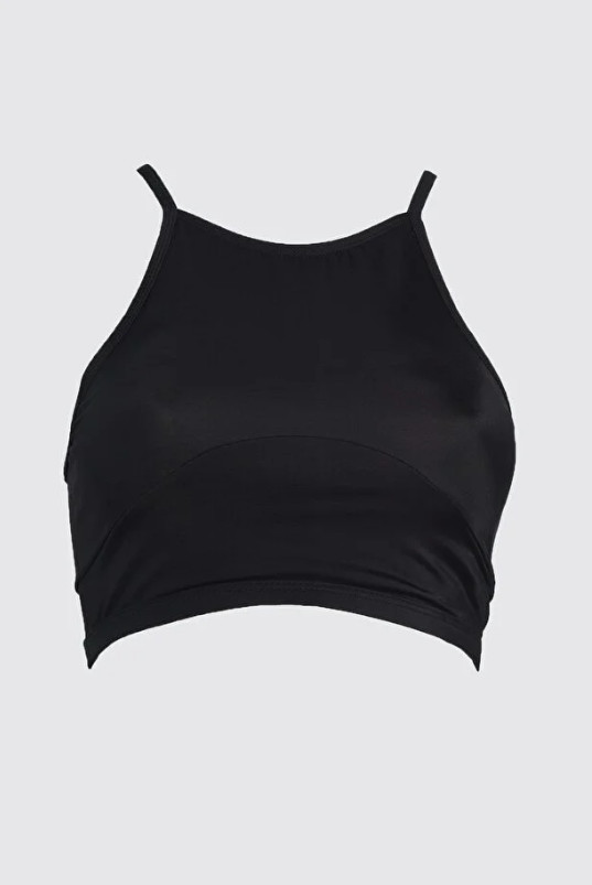 czarna góra od bikini paski