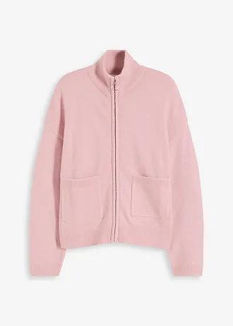 SWETER DAMSKI PLUS SIZE Z DEKOLTEM STÓJKA 