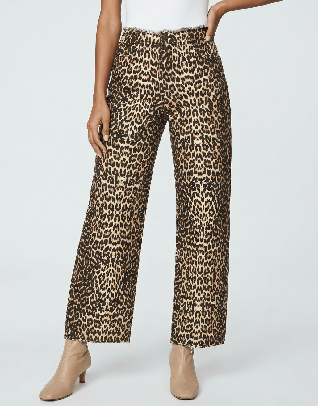 spodnie animal print jeans