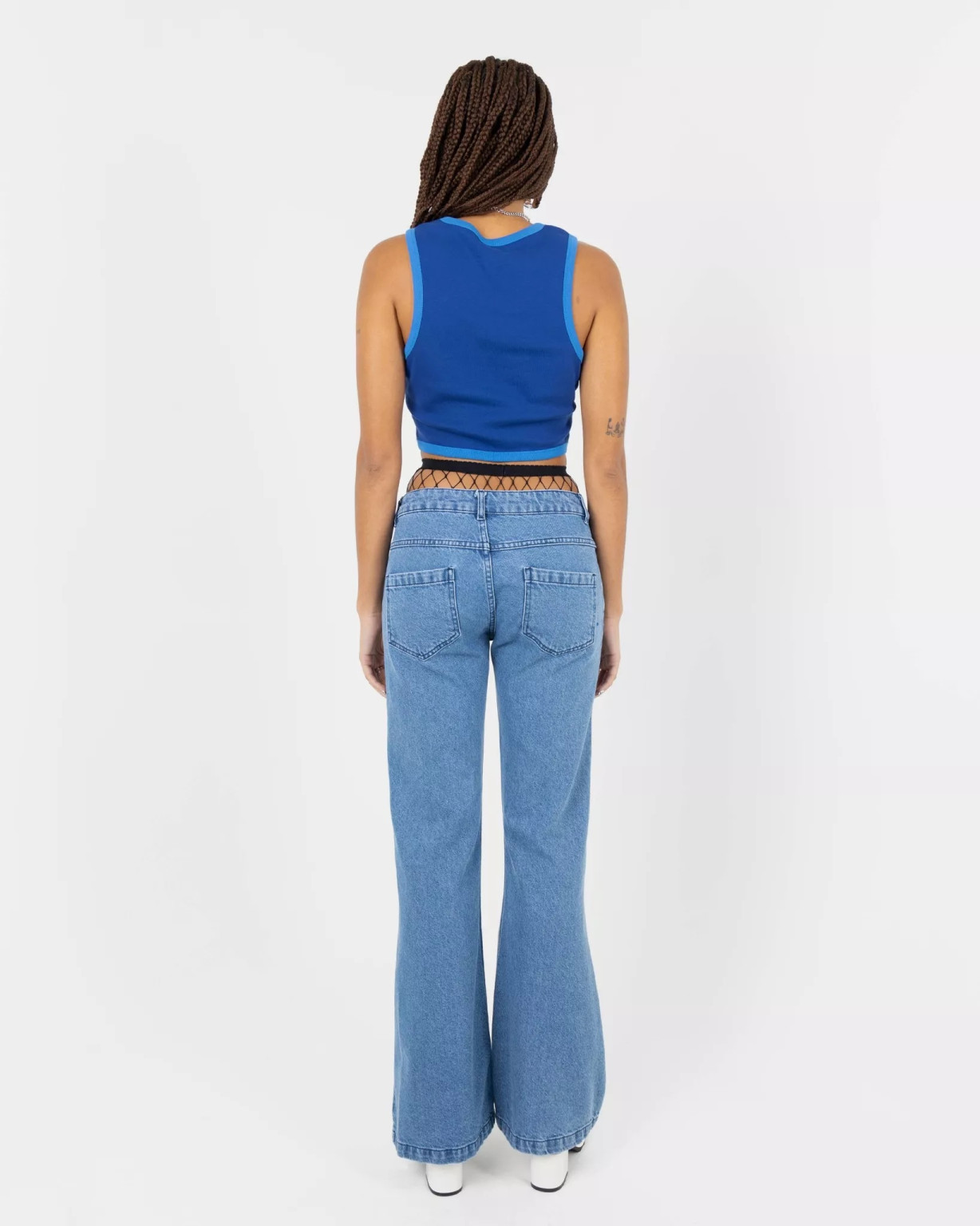NIEBIESKIE SPODNIE JEANS ROZCIĘCIE 