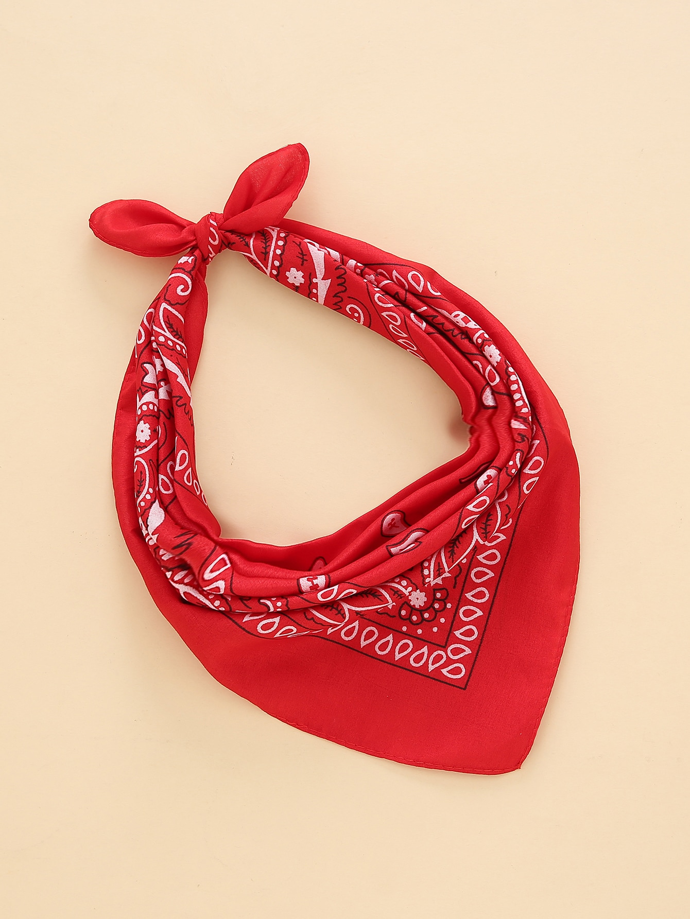 czerwona bandana print 