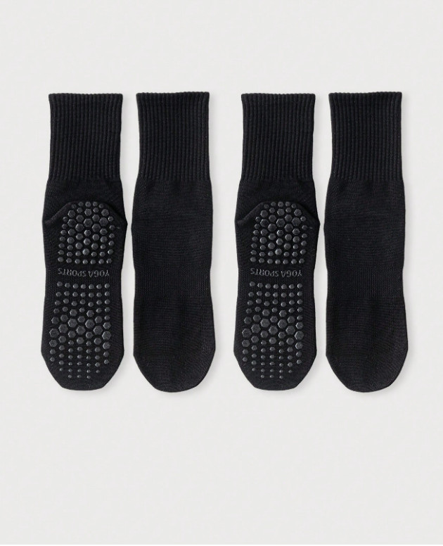 czarne skarpety antypoślizgowe 2-pack
