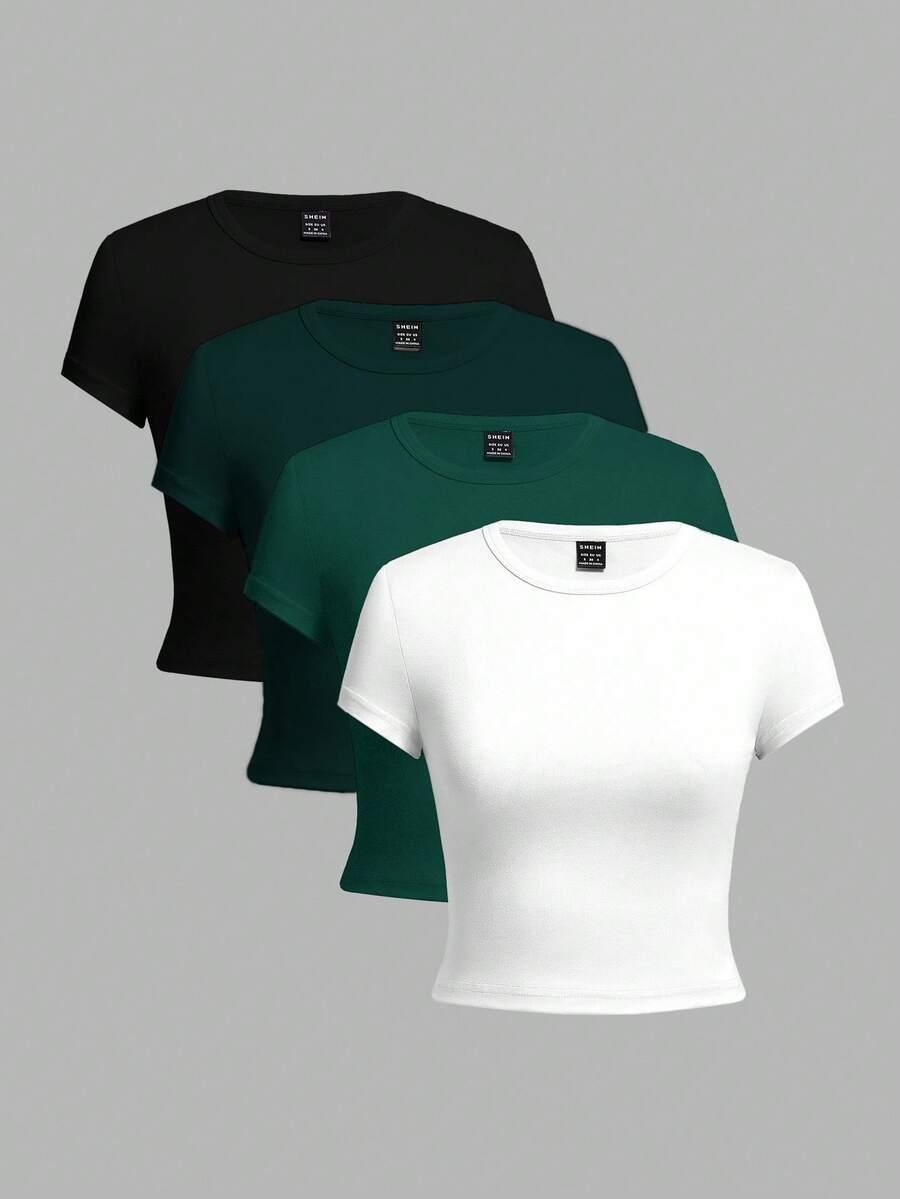 TOP Z KRÓTKIM RĘKAWEM 3-pack