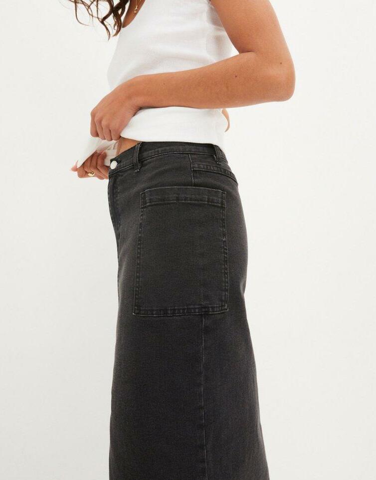 SPÓDNICA JEANSOWA MIDI