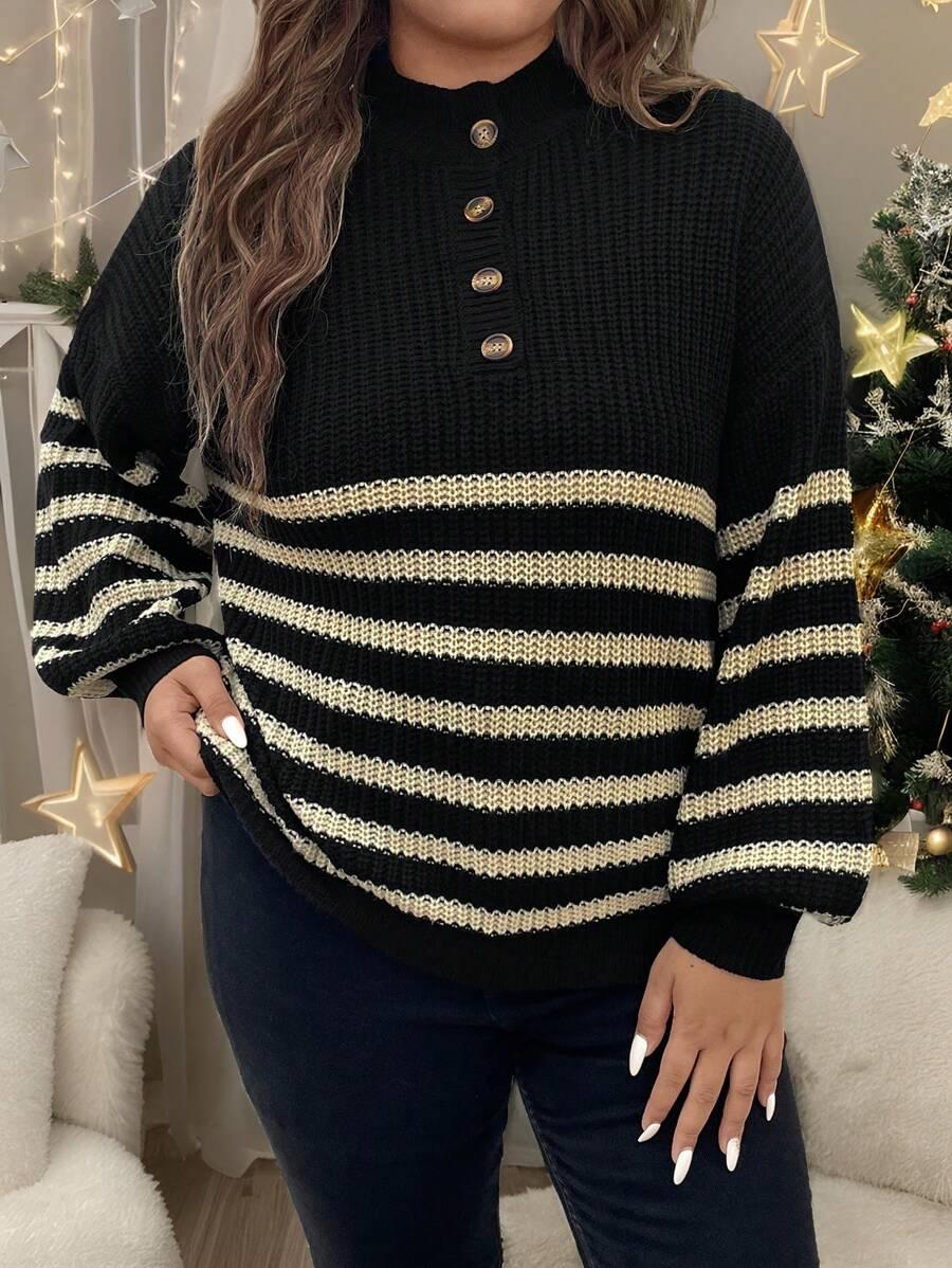 CZARNY SWETER PASKI