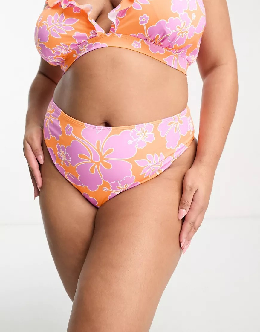 dół od bikini kwiaty print 2-pack