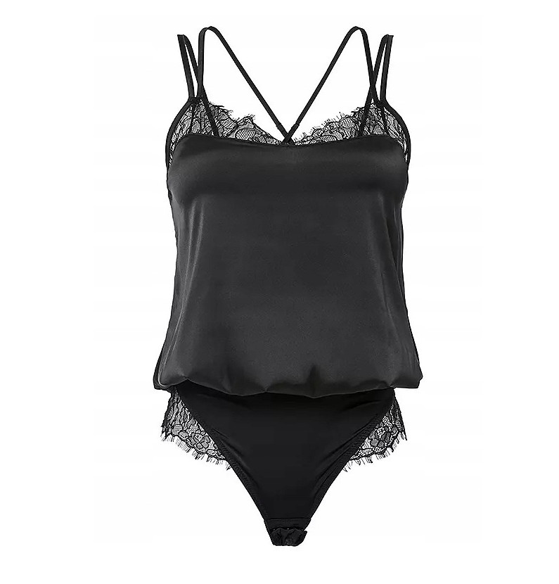 BODY SATYNOWE CZARNE