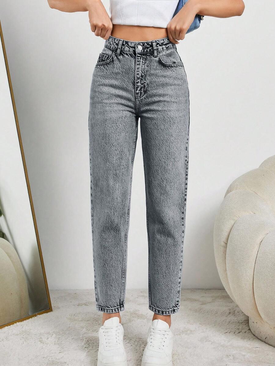 szare spodnie jeans 