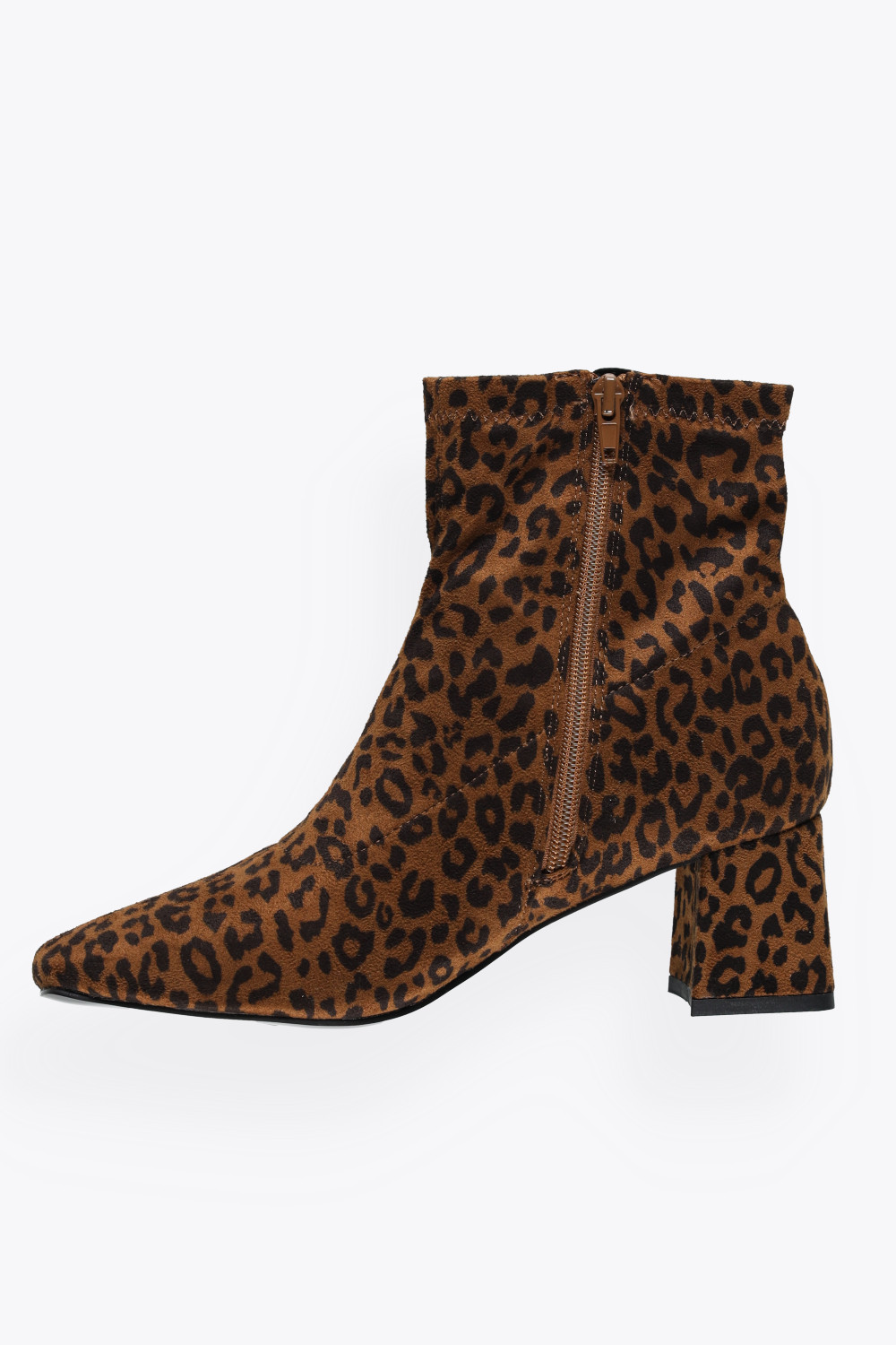 botki animal print obcas zamek