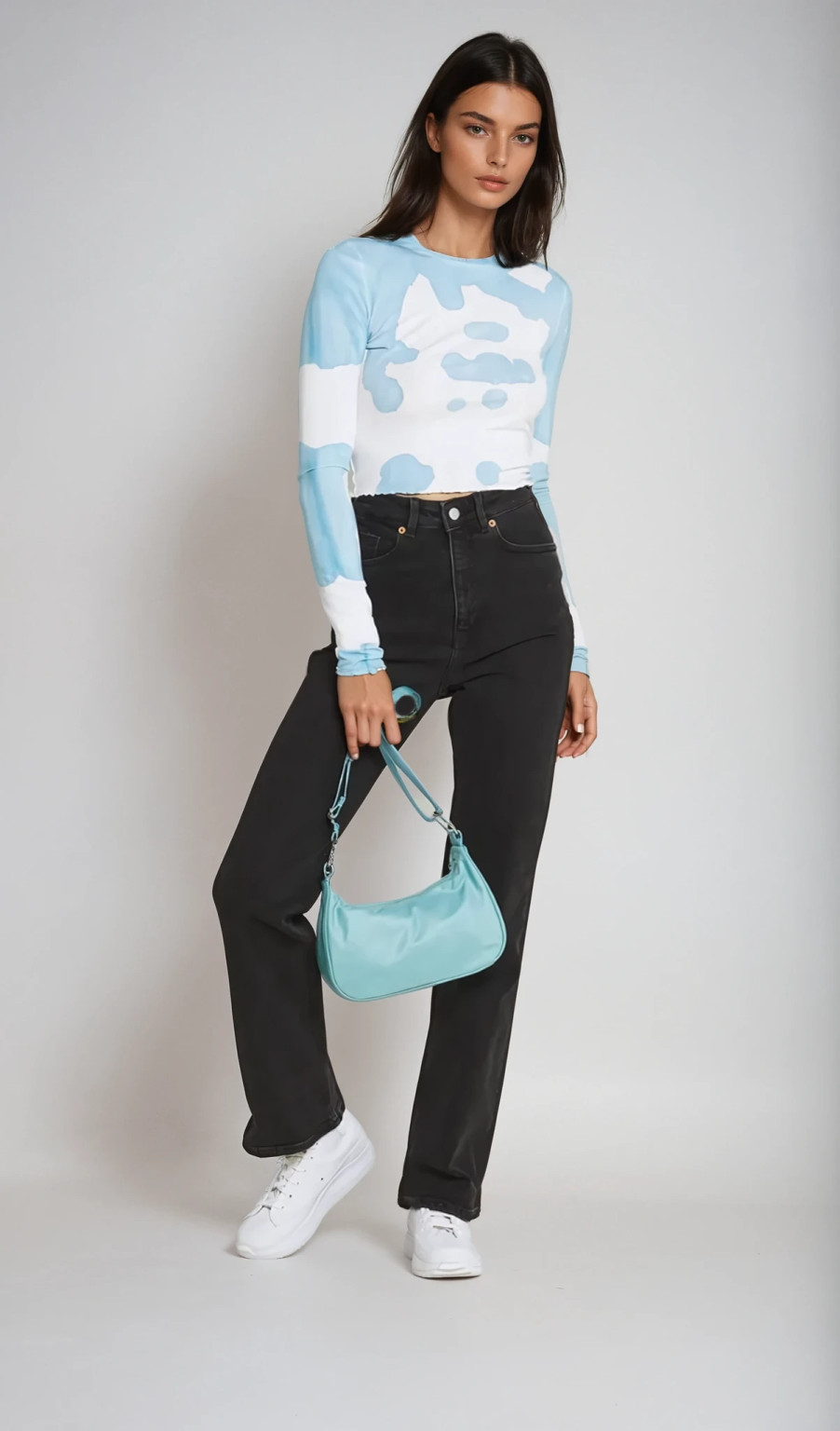 czarne proste spodnie jeans