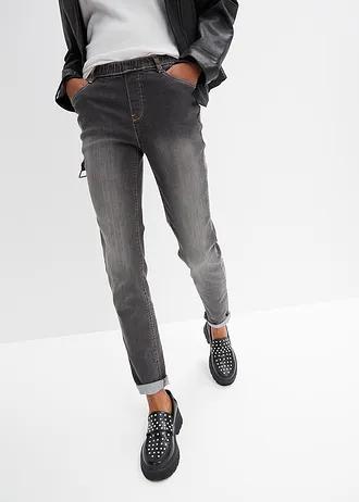 szare SPODNIE JEANS