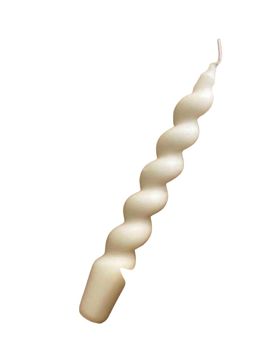 biała spiralna świeca