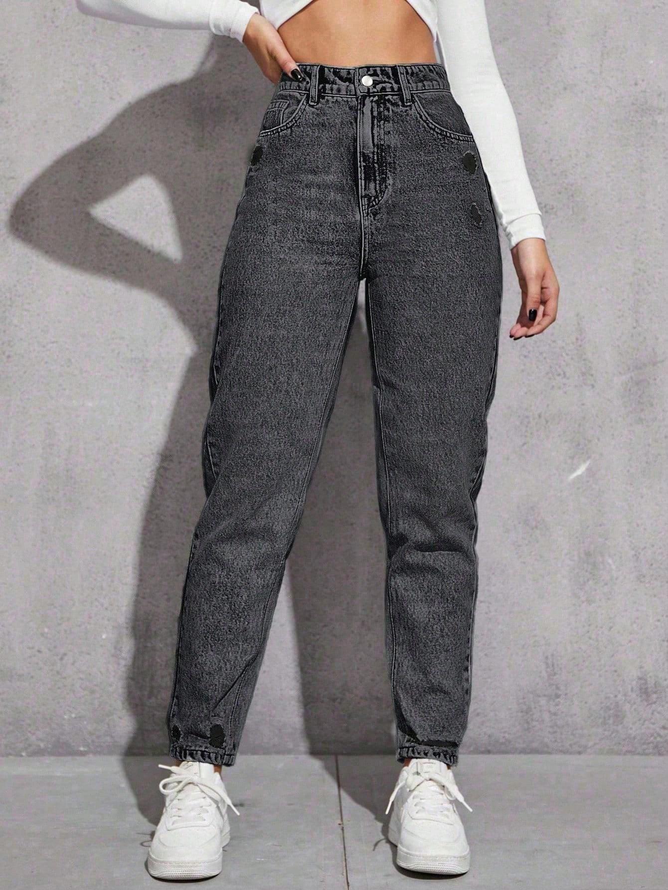 szare spodnie jeans
