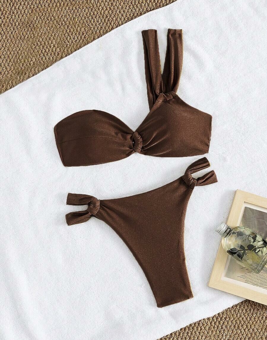 BRĄZOWY KOMPLET BIKINI