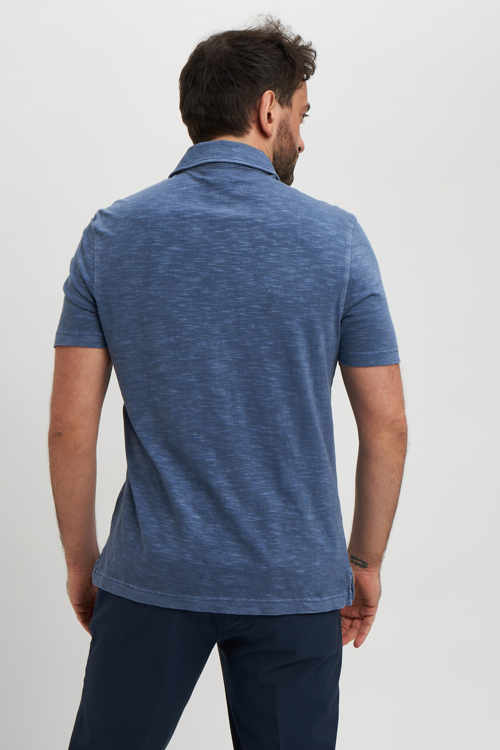 BAWEŁNIANA KOSZULKA POLO T28-4893M-BE