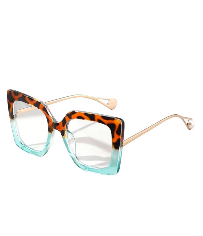 okulary zerówki animal print