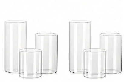 SZKLANY CYLINDRYCZNY ŚWIECZNIK 5-PACK