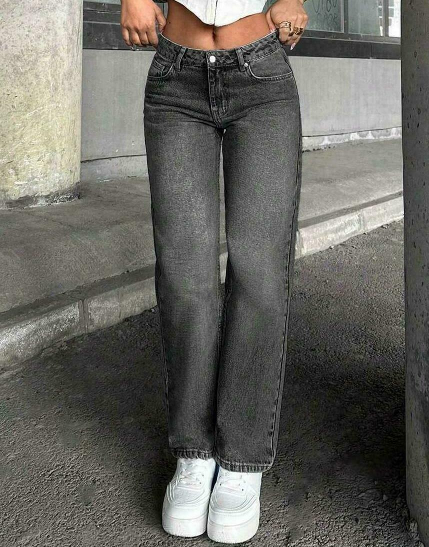 SZARE SPODNIE JEANS 