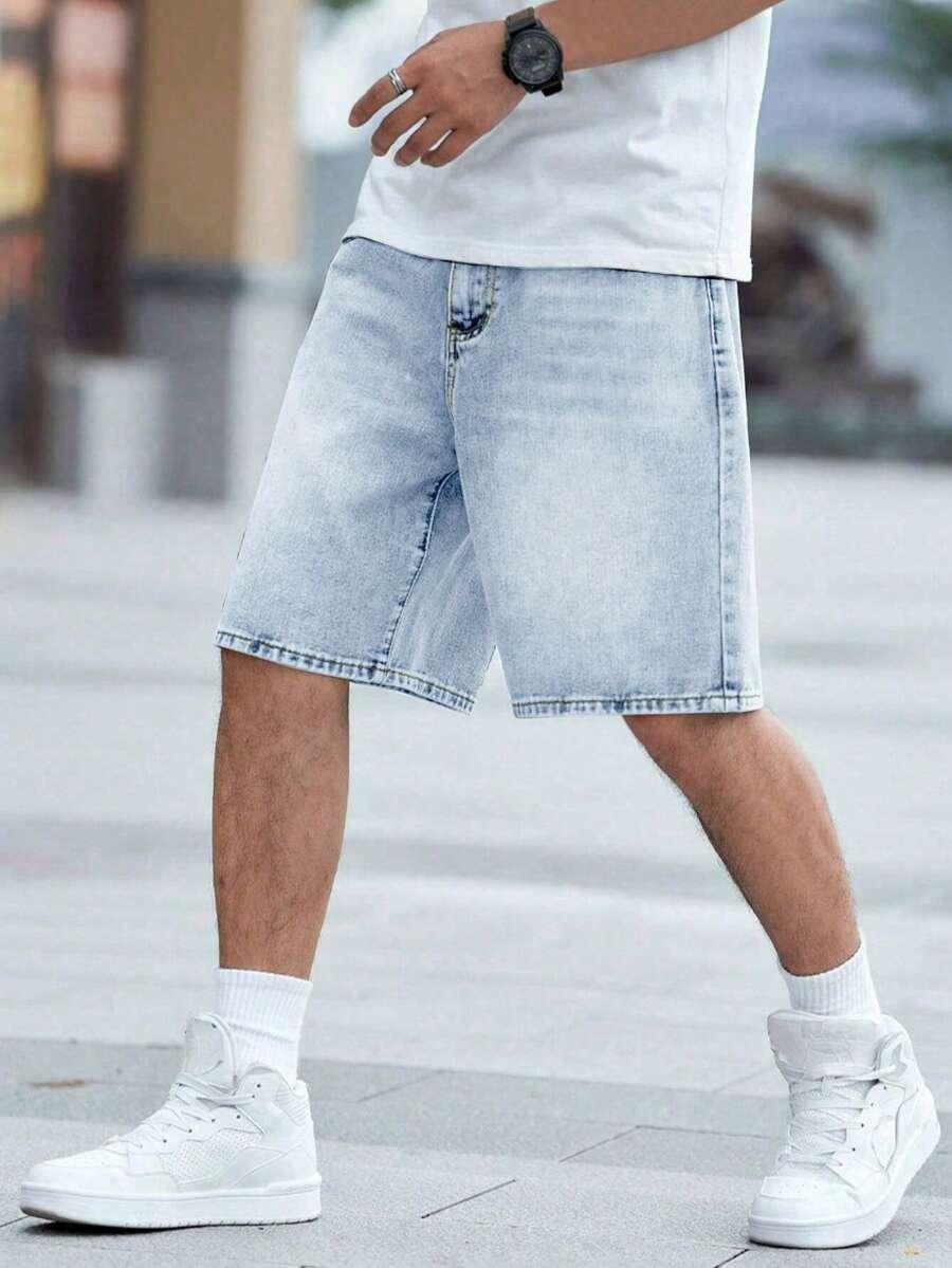 niebieskie SPODENKI JEANS