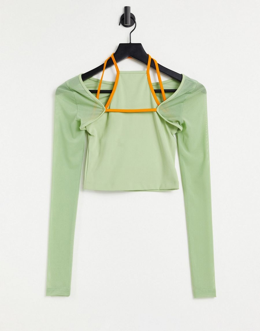 ZIELONY TOP SPORTOWY 