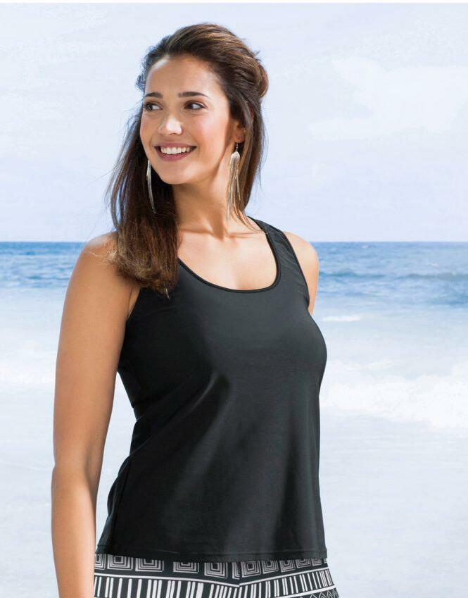 czarna góra od bikini tankini