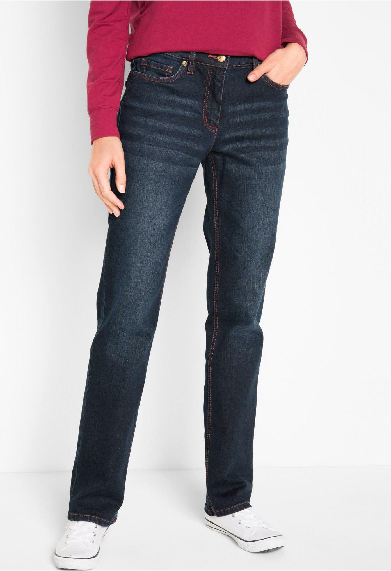GRANATOWE SPODNIE JEANS