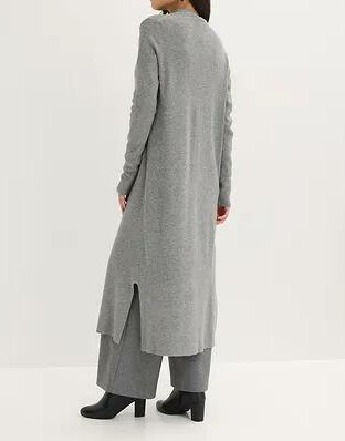 SWETER DAMSKI SZARY DŁUGI
