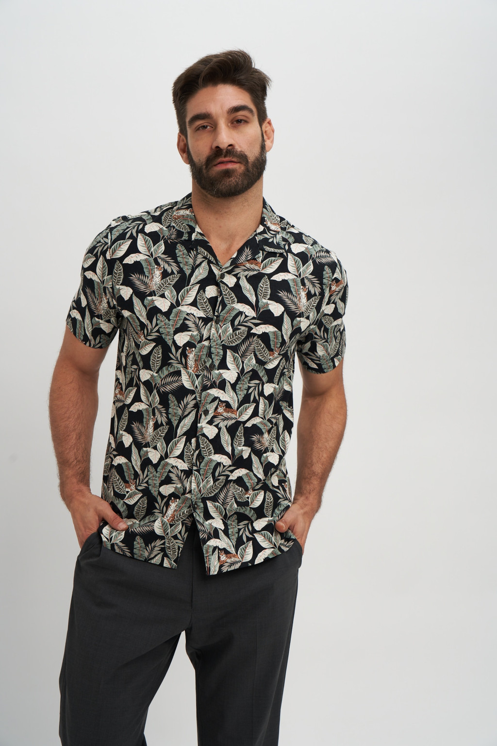 KOSZULA KRÓTKI RĘKAW PRINT T25-2458M-Y4