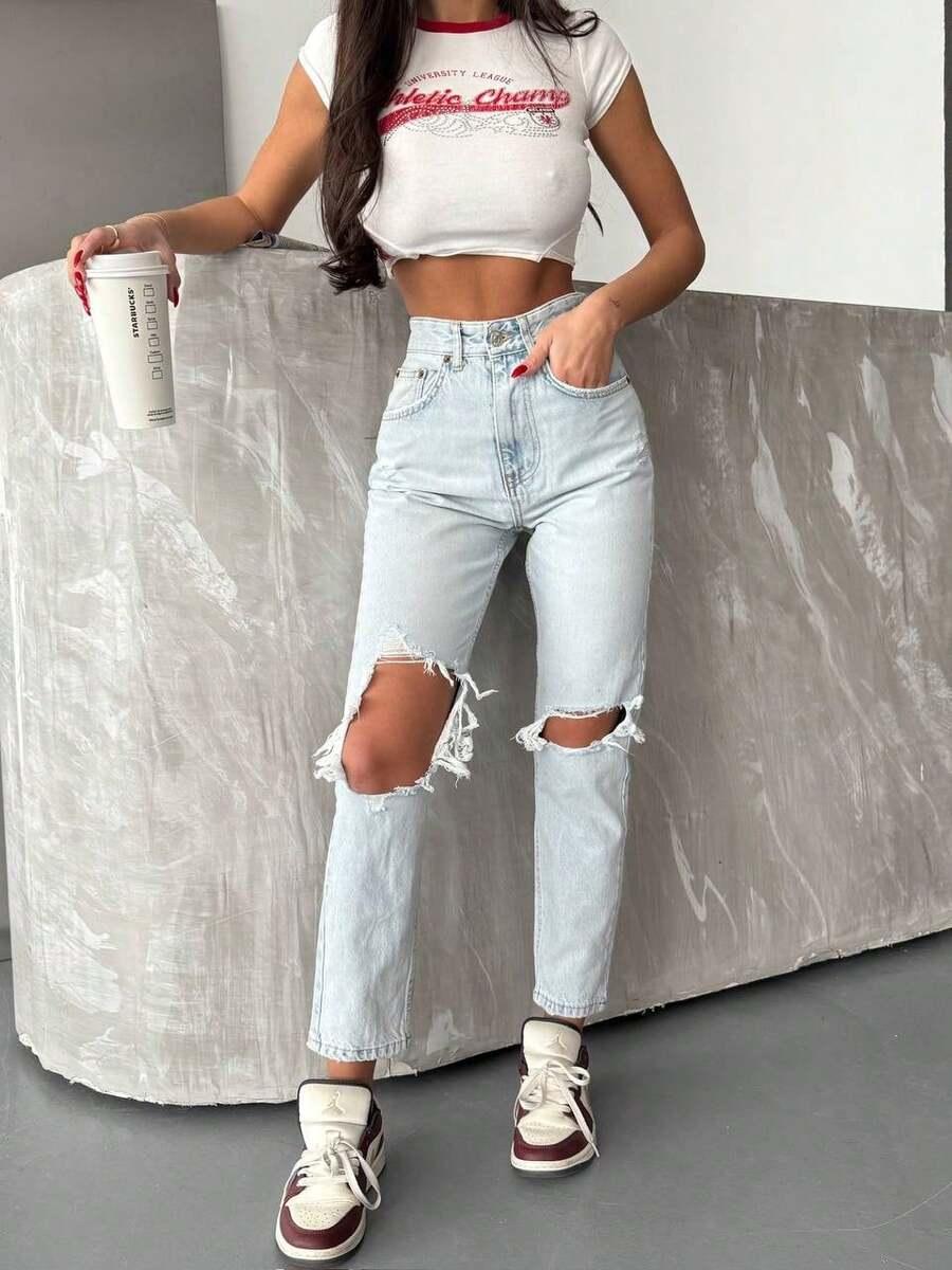 NIEBIESKIE SPODNIE JEANS 