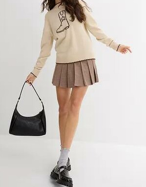 SWETER DAMSKI REGULAR OKRĄGŁY DEKOLT 