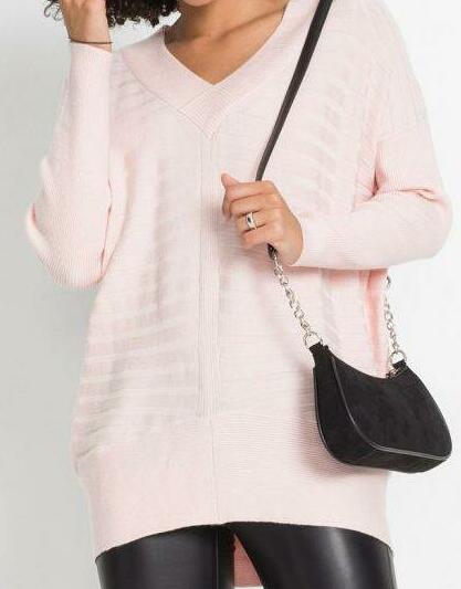 SWETER OVERSIZE W PRĄŻKI