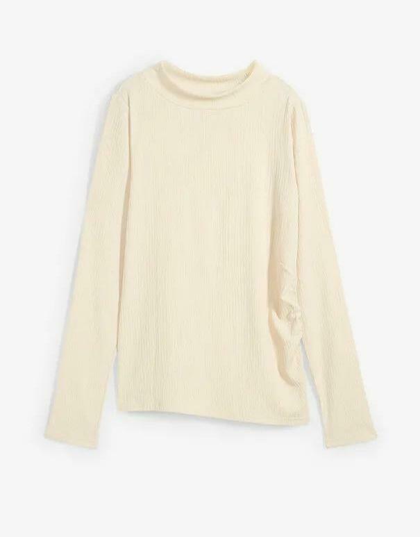 STRUKTURALNA BLUZKA Z DŁUGIM RĘKAWEM