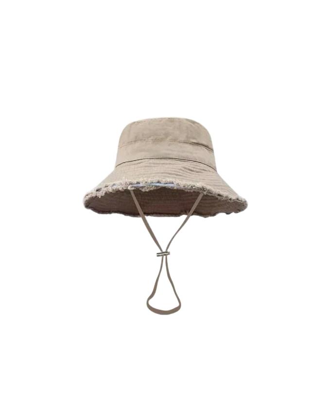 beżowy kapelusz bucket