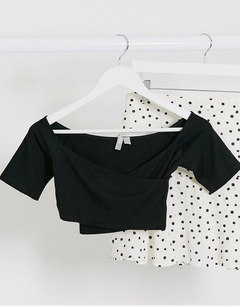 CZARNY TOP CASUAL
