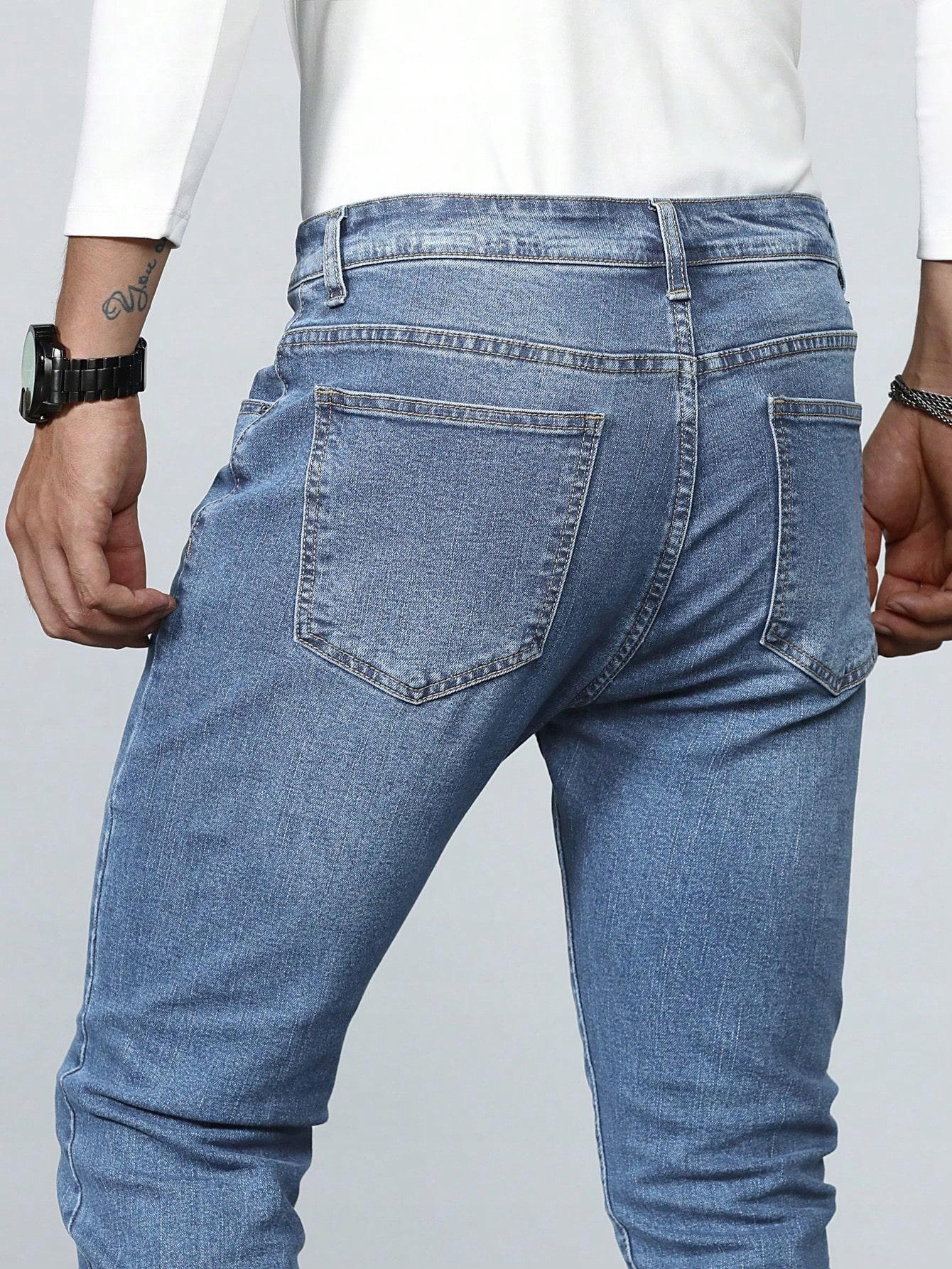 NIEBIESKIE SPODNIE JEANS
