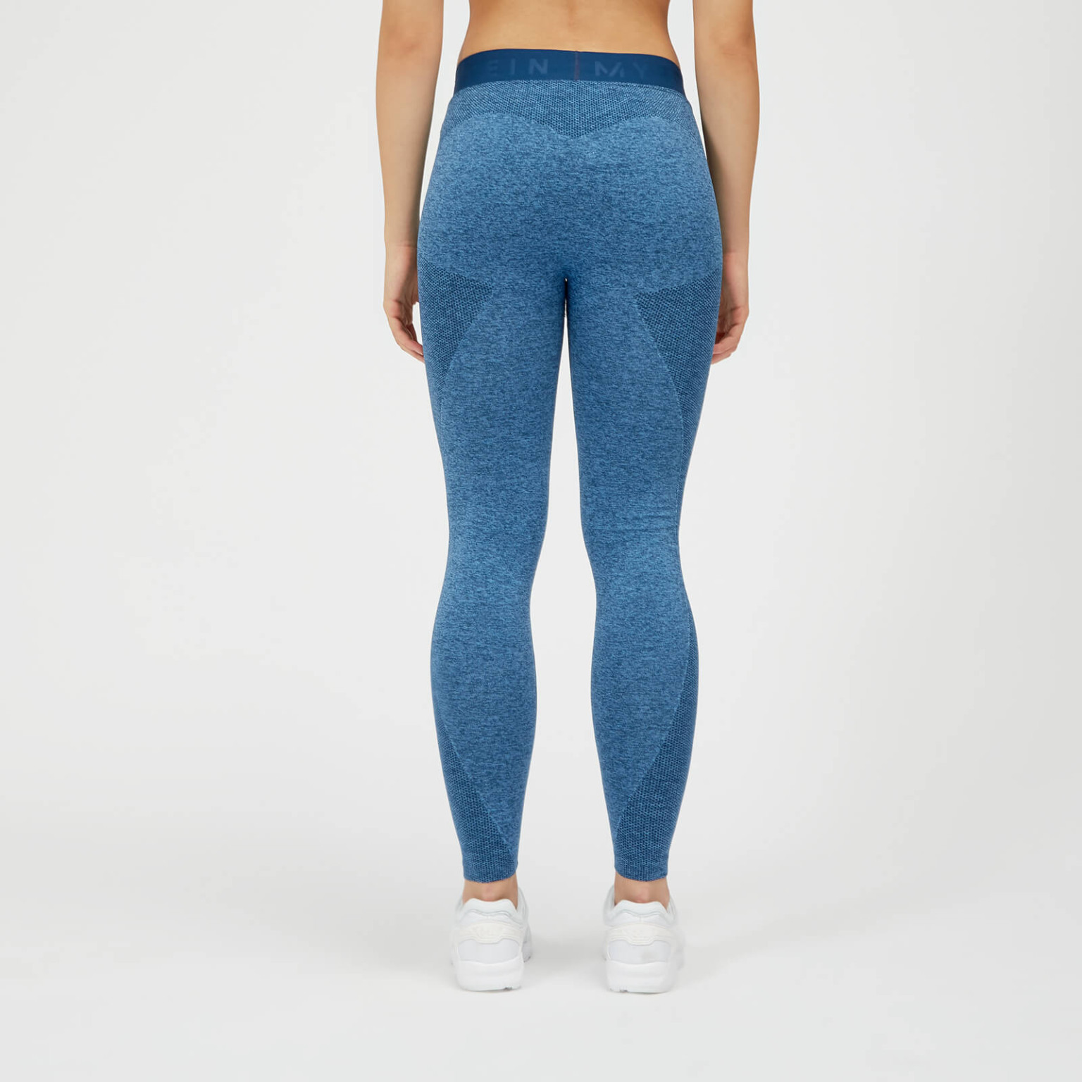 NIEBIESKIE SPORTOWE LEGGINSY Z WYSOKIM STANEM