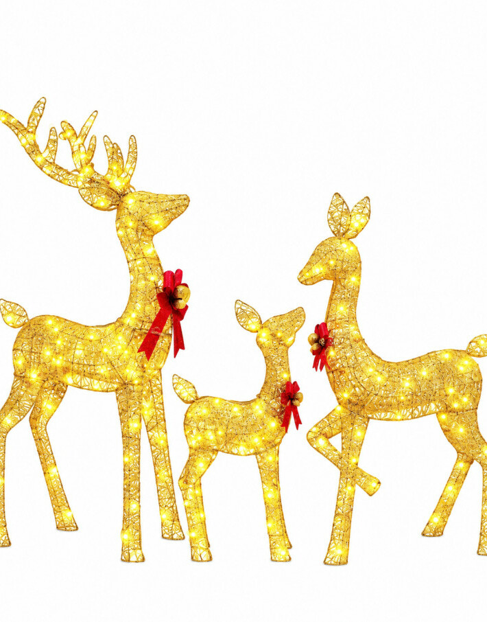 ozdoba świąteczna led renifer 3-pack