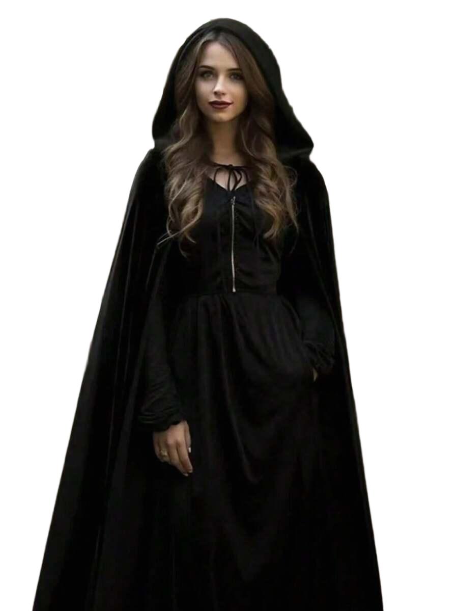 czarna peleryna kostium 