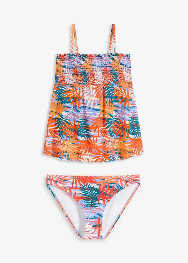 KOMPLET TANKINI W ROŚLINNY WZÓR 