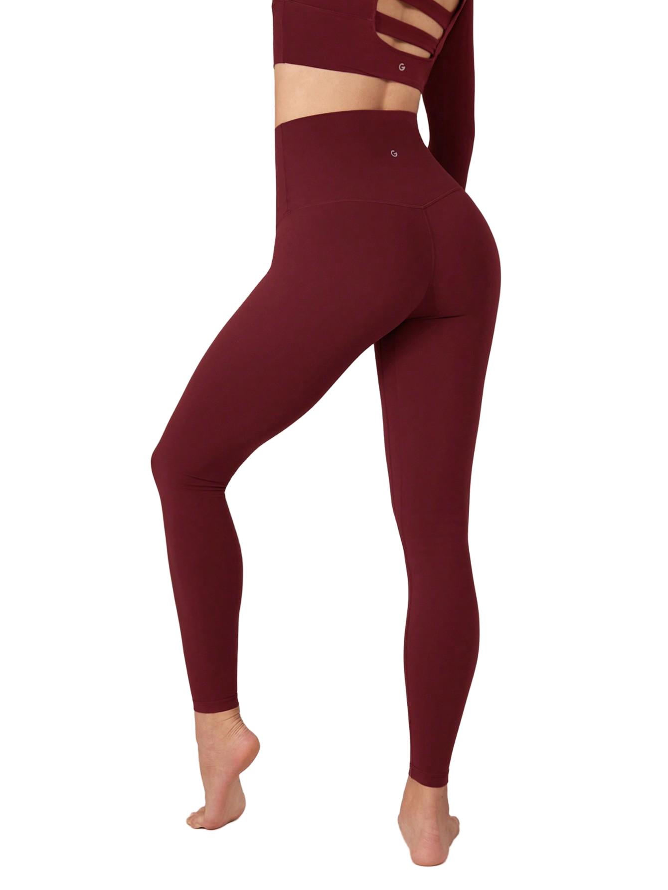 czerwone sportowe legginsy