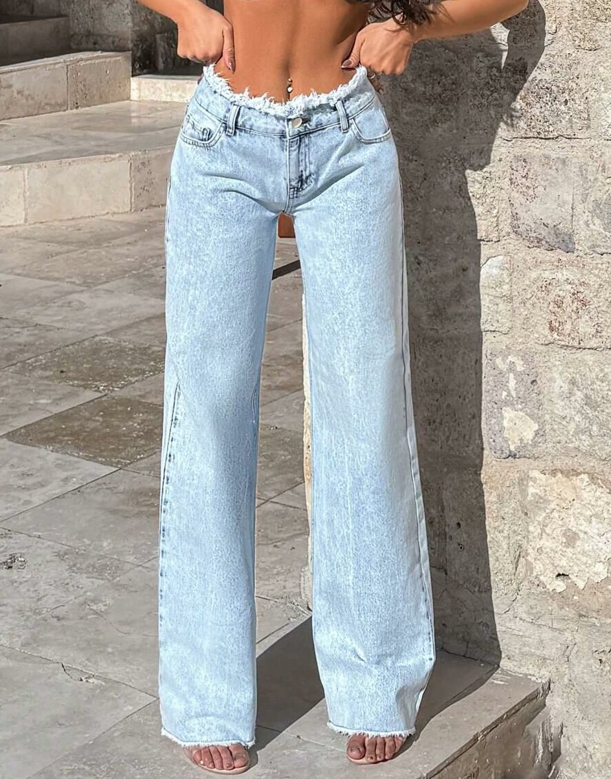 NIEBIESKIE SPODNIE JEANS ripped