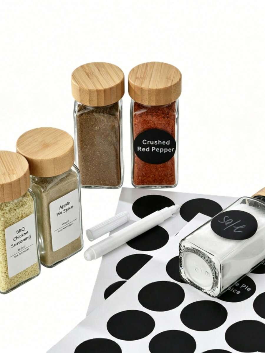 szklane pojemniki na przyprawy 12-pack
