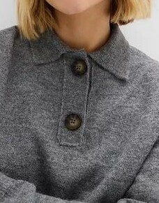 SWETER DAMSKI Z KOŁNIERZYKIEM DŁUGI RĘKAW 
