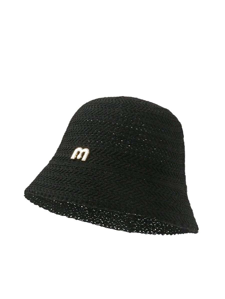 czarny kapelusz bucket