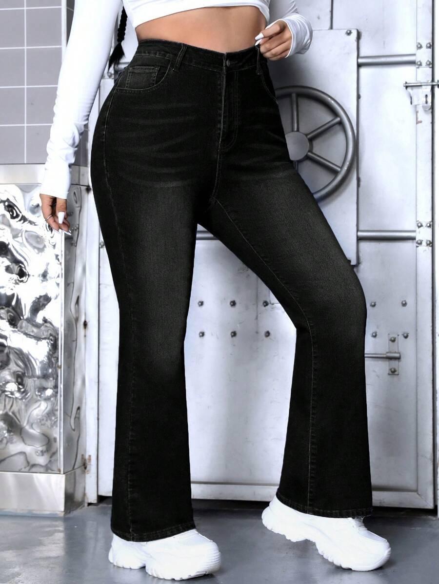 CZARNE SPODNIE JEANS