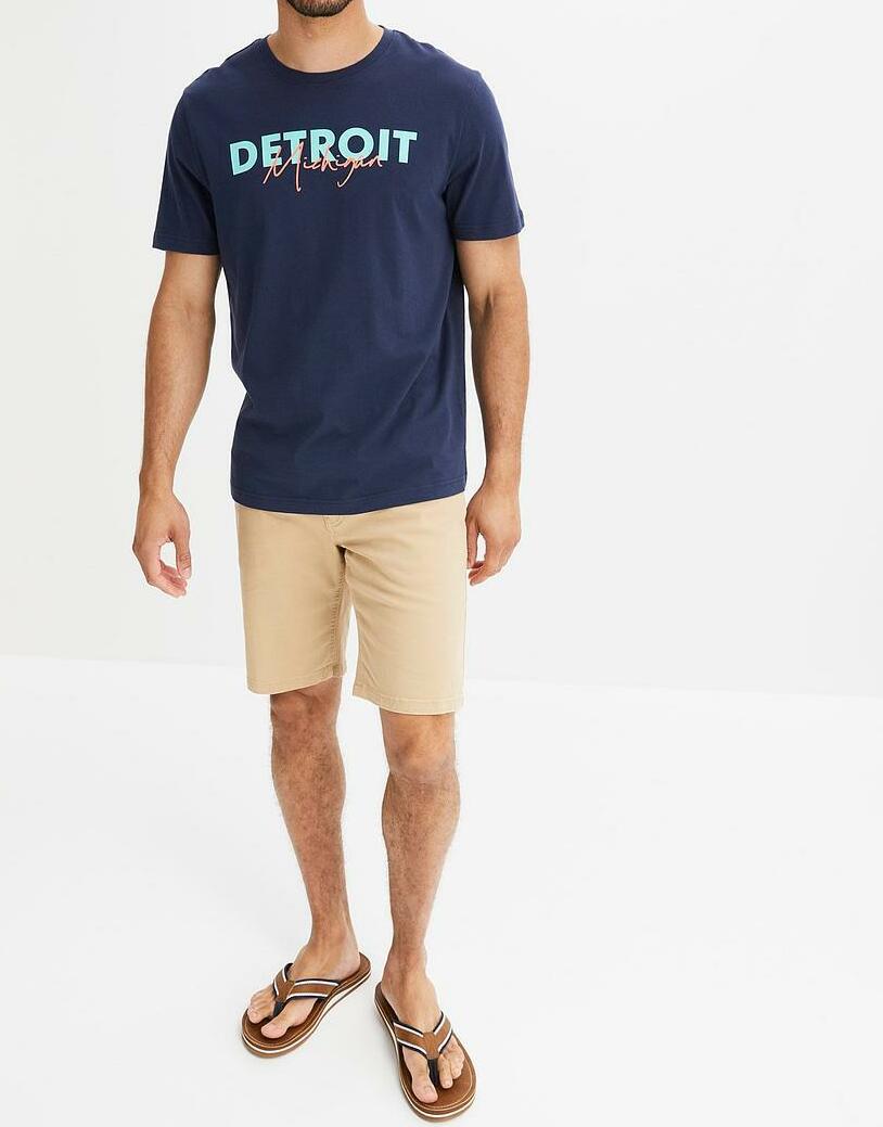 T-SHIRT MĘSKI BAWEŁNIANY OKRĄGŁY DEKOLT 