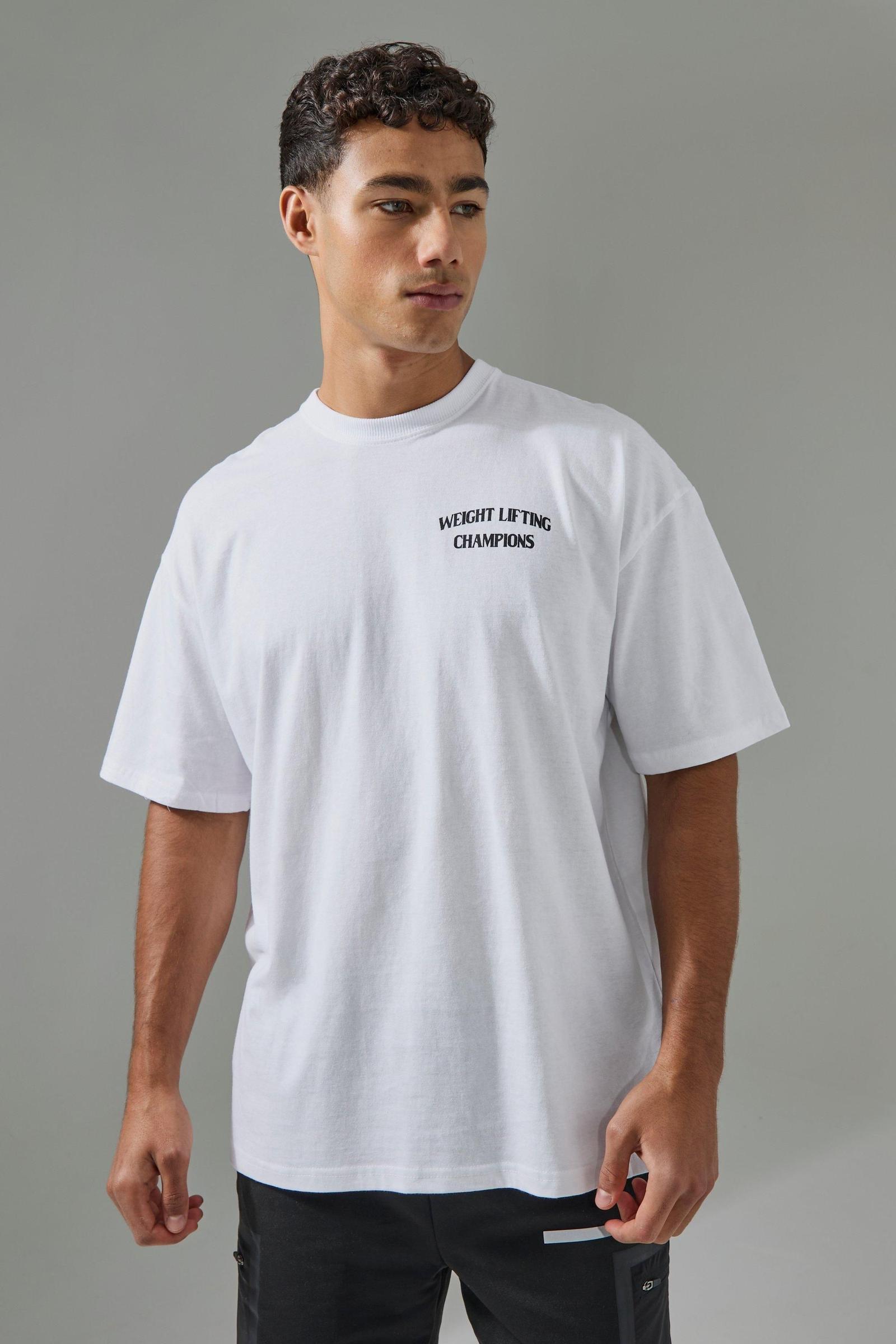 biały t-shirt nadruk