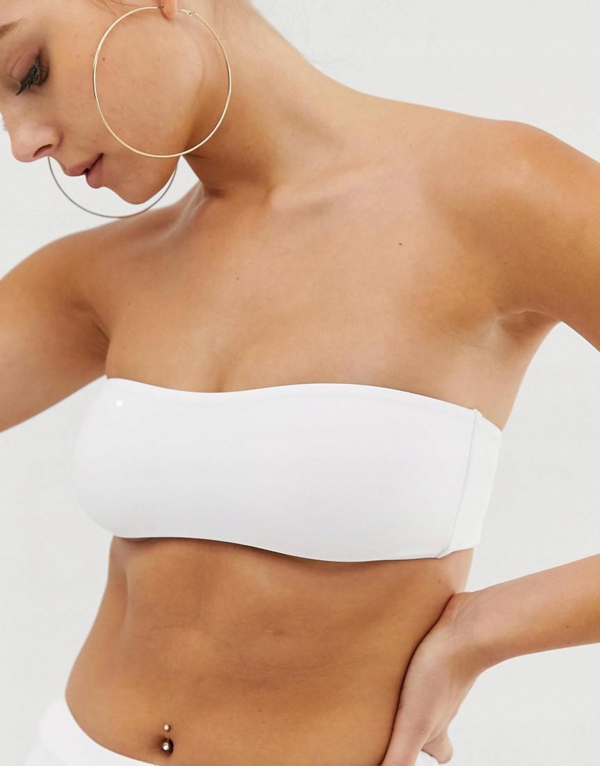 biała góra od bikini opaska